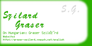 szilard graser business card